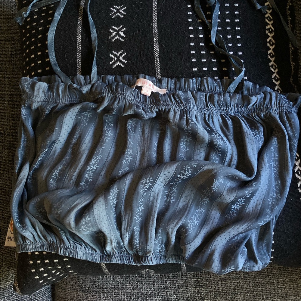 Lottie Moss Blue Sleeveless Blouse